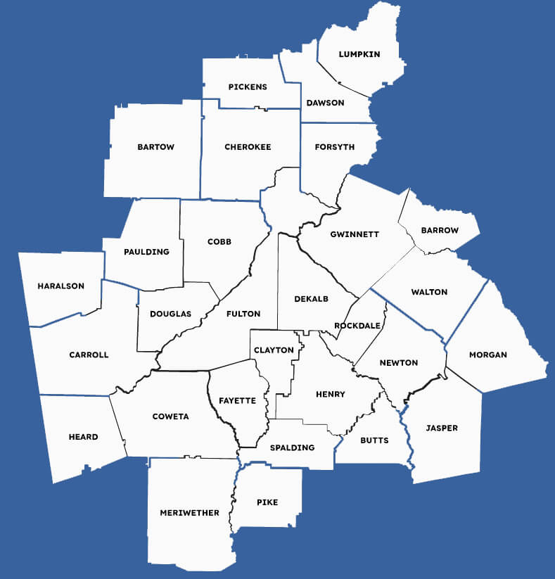 map of metro atlanta counties